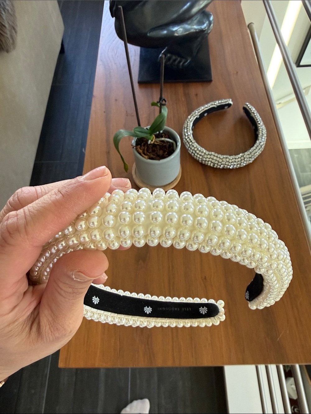 Lele Sadoughi Pearl Embellished Headband - Ivory - Picture 4 of 4